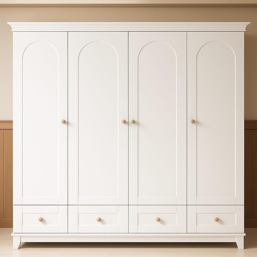 %100 MDF Oslo 4 Kapılı Bebek & Çocuk Gardırop