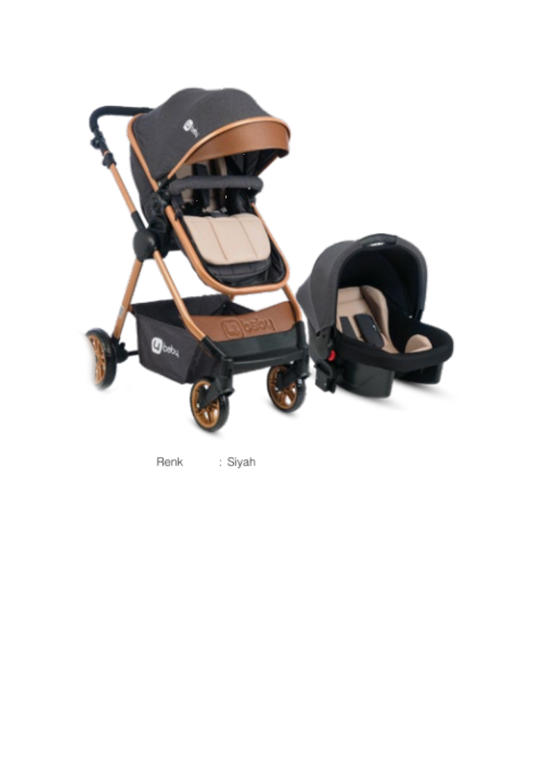 4Baby Comfort Siyah Travel Sistem Bebek Arabası
