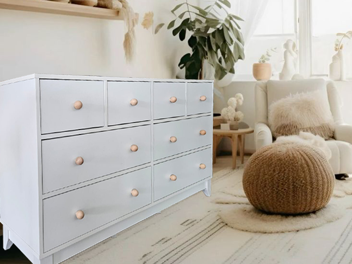 Bonnie %100 MDF 8 Çekmeceli Şİfonyer & Soho %100 MDF 3 Kapılı Bebek & Çocuk Gardırop