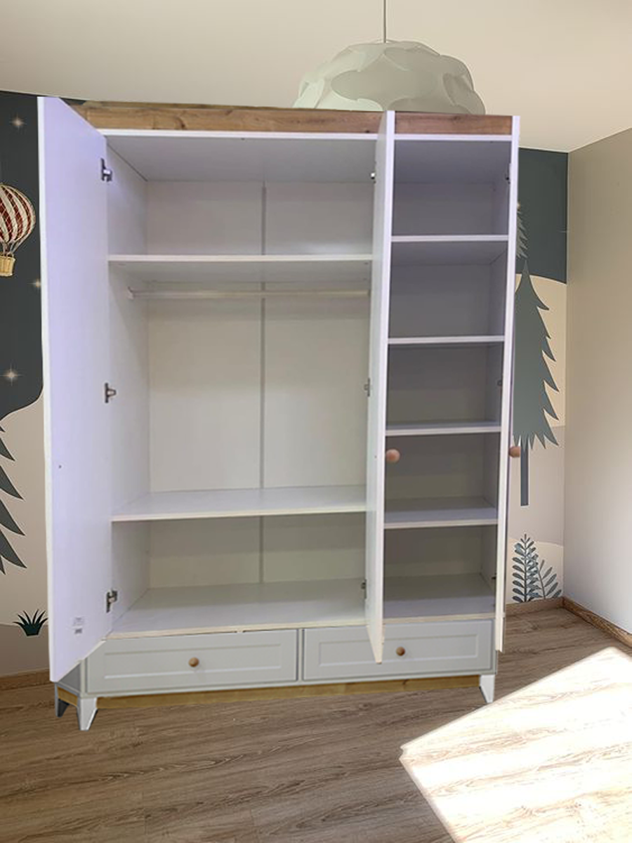 Nova Full Panjur 3 Kapılı Bebek & Çocuk Gardırop