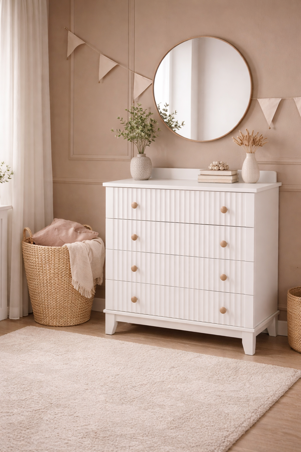 Soho Beyaz Full MDF Bebek & Çocuk Odası Şifonyer
