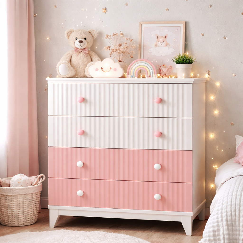Soho Pembe Full MDF Bebek & Çocuk Odası Şifonyer