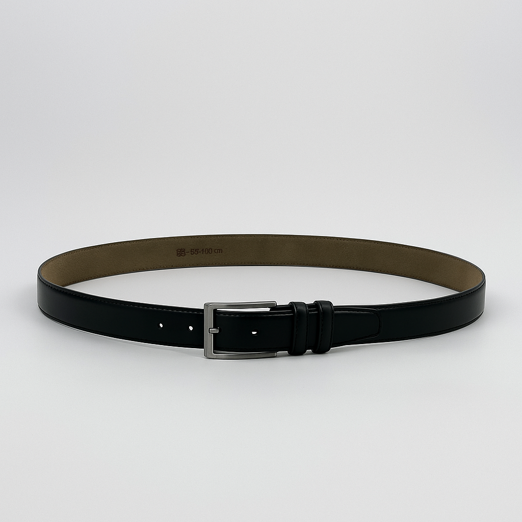 %100 Hakiki Deri Kemer Erkek Klasik Battal Boy Kemer Siyah 0180