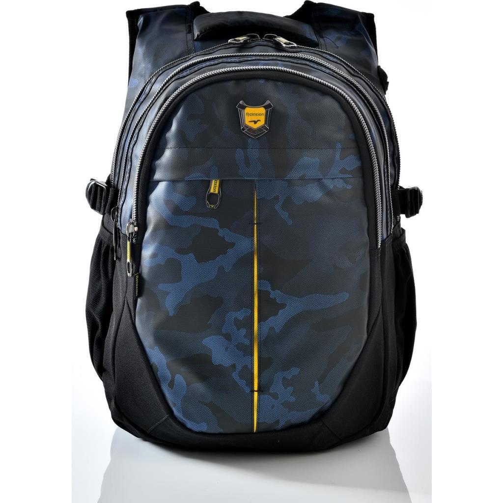2235 Kamuflaj Desenli Okul Sırt Çantası Mavi