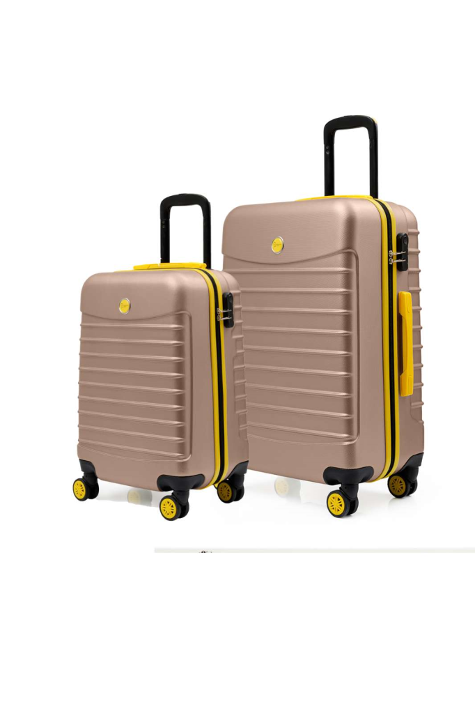2'li Valiz Seti Büyük Boy - Kabin Boy Altın 1168