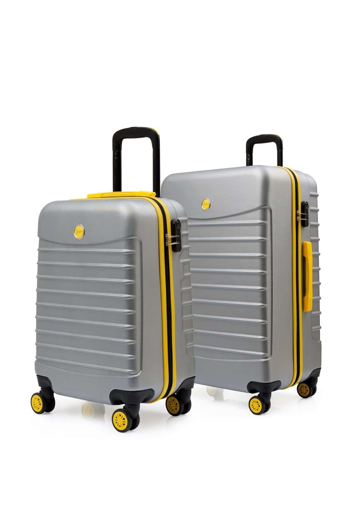 2'li Valiz Seti Büyük Boy - Kabin Boy Gri 1168