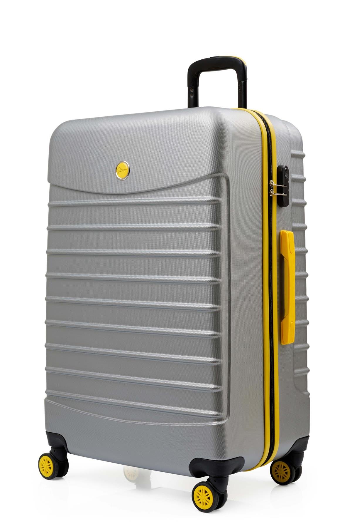 2'li Valiz Seti Büyük Boy - Kabin Boy Gri 1168