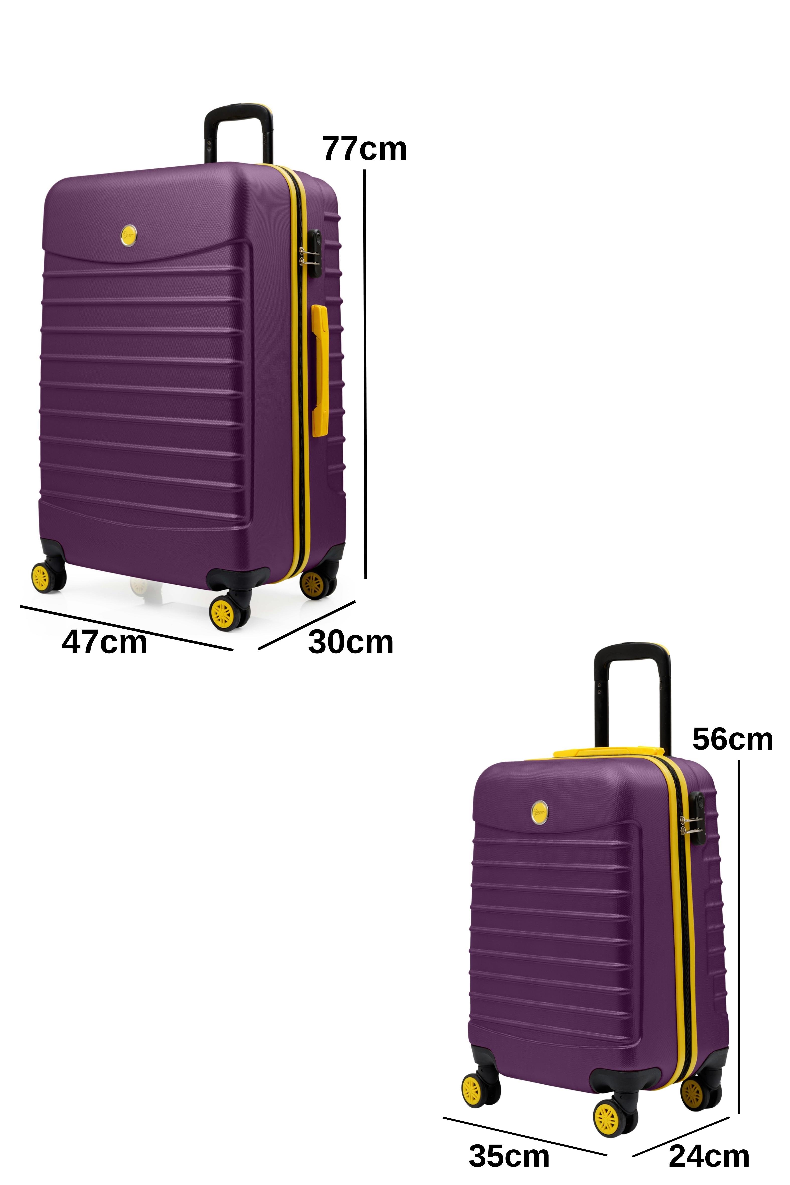 2'li Valiz Seti Büyük Boy - Kabin Boy Mor 1168