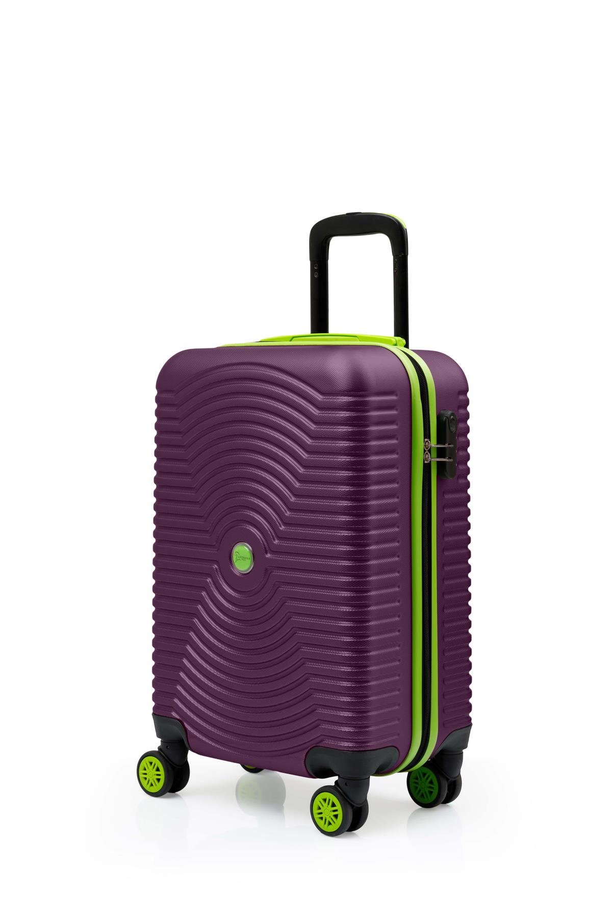 2'li Valiz Seti Büyük Boy - Kabin Boy Mor 1169