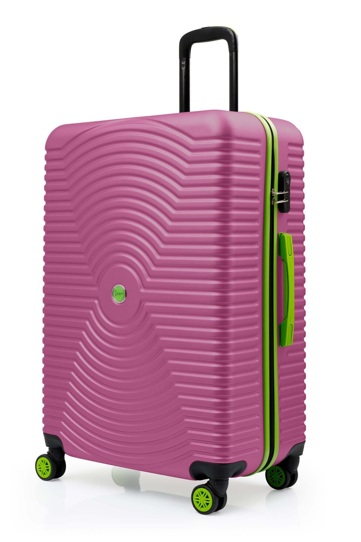 2'li Valiz Seti Büyük Boy - Kabin Boy Pembe 1169