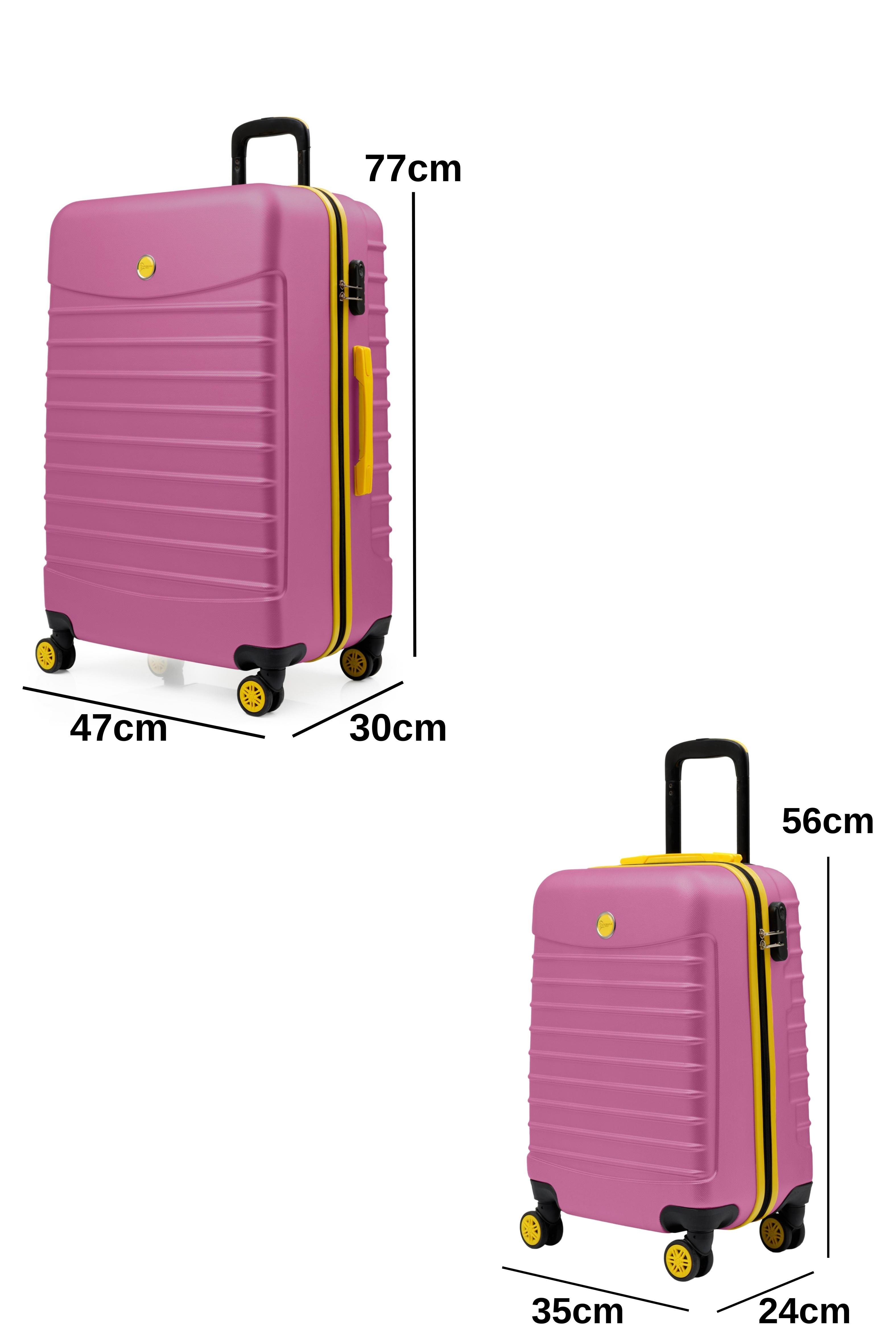 2'li Valiz Seti Büyük Boy - Kabin Boy Pembe 1168