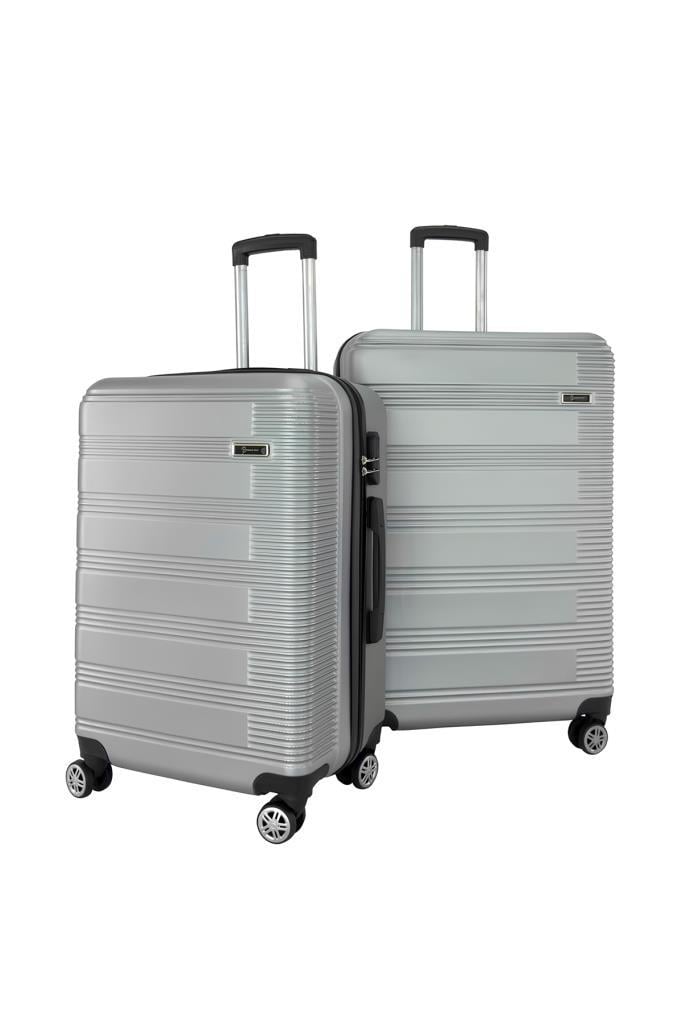 2'li Valiz Seti Büyük Boy - Orta Boy Valiz Gri 1451