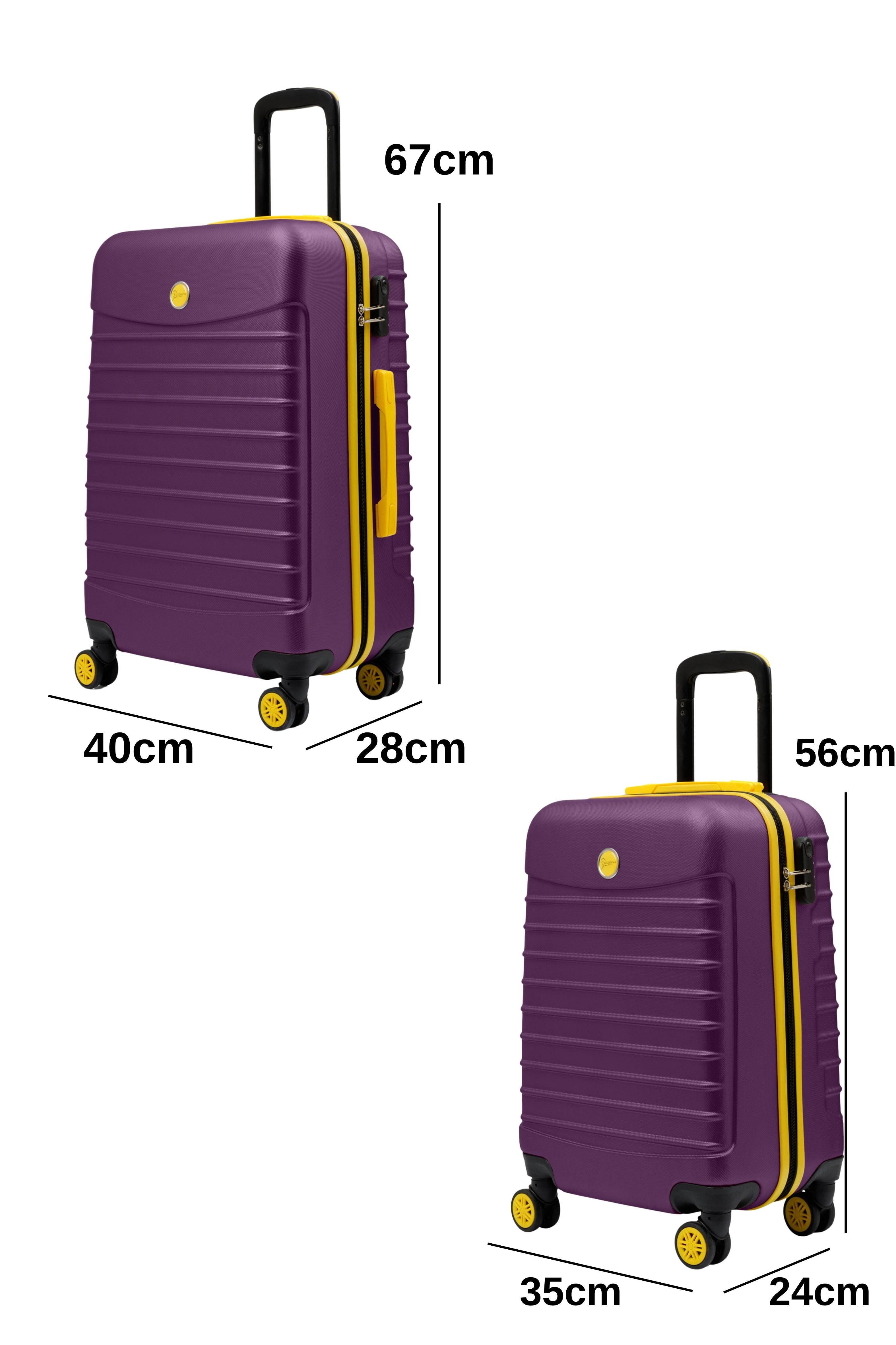 2'li Valiz Seti Orta Boy - Kabin Boy Mor 1168