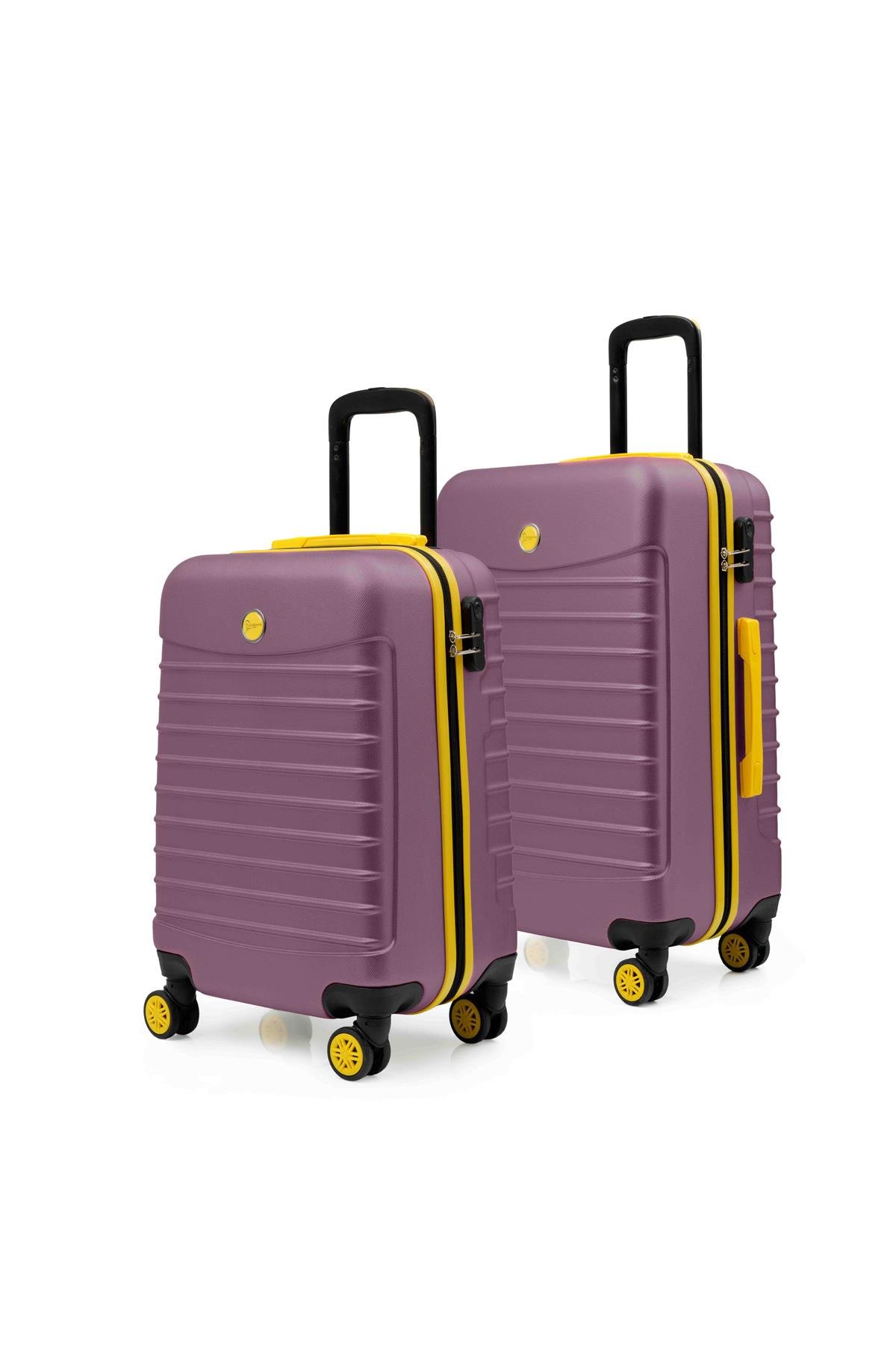 2'li Valiz Seti Orta Boy - Kabin Boy Rose 1168