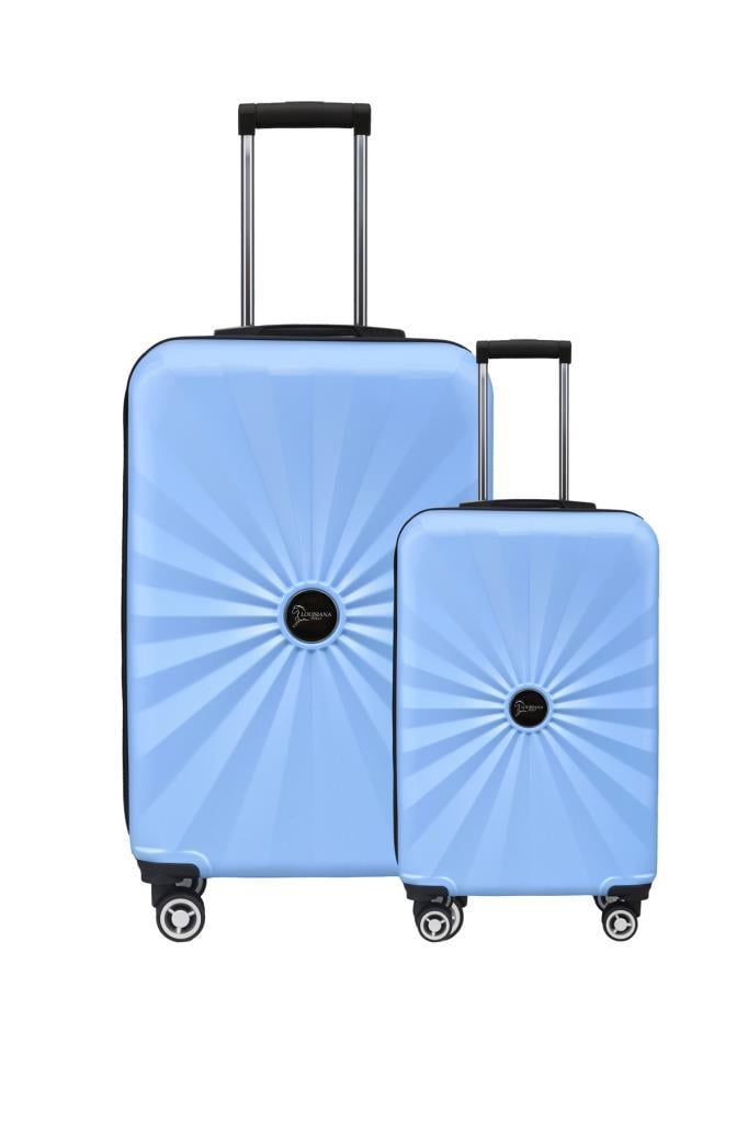 2'li Valiz Seti Polikarbon Büyük Boy - Kabin Boy Valiz Mavi 1809