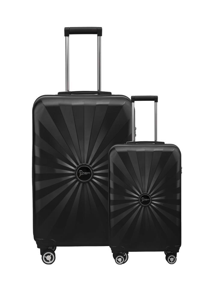 2'li Valiz Seti Polikarbon Büyük Boy - Kabin Boy Valiz Siyah 1809