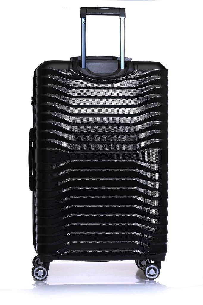 2'li Valiz Seti Polikarbon Büyük Boy – Kabin Boy Valiz Siyah 1819