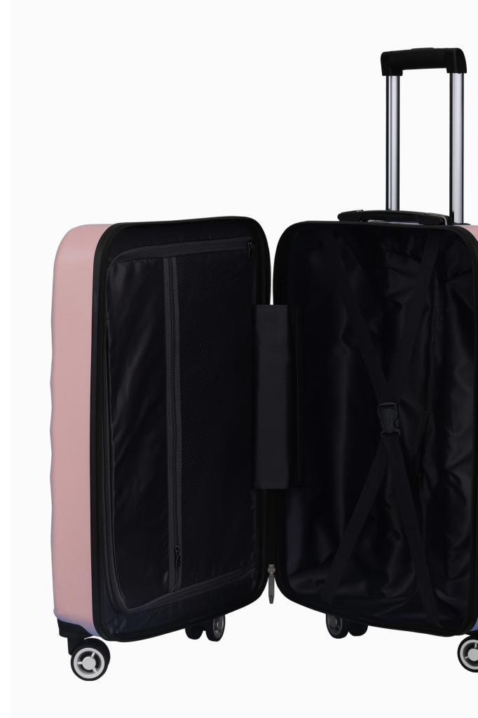 2'li Valiz Seti Polikarbon Büyük Boy – Kabin Boy Valiz Rose 1809