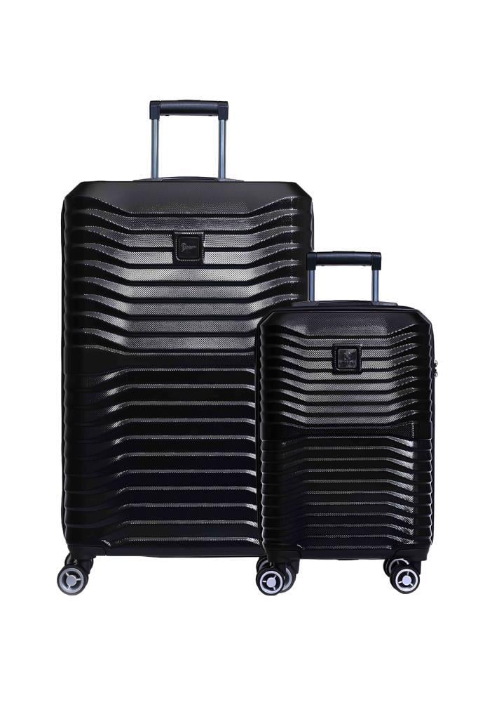 2'li Valiz Seti Polikarbon Büyük Boy – Kabin Boy Valiz Siyah 1819