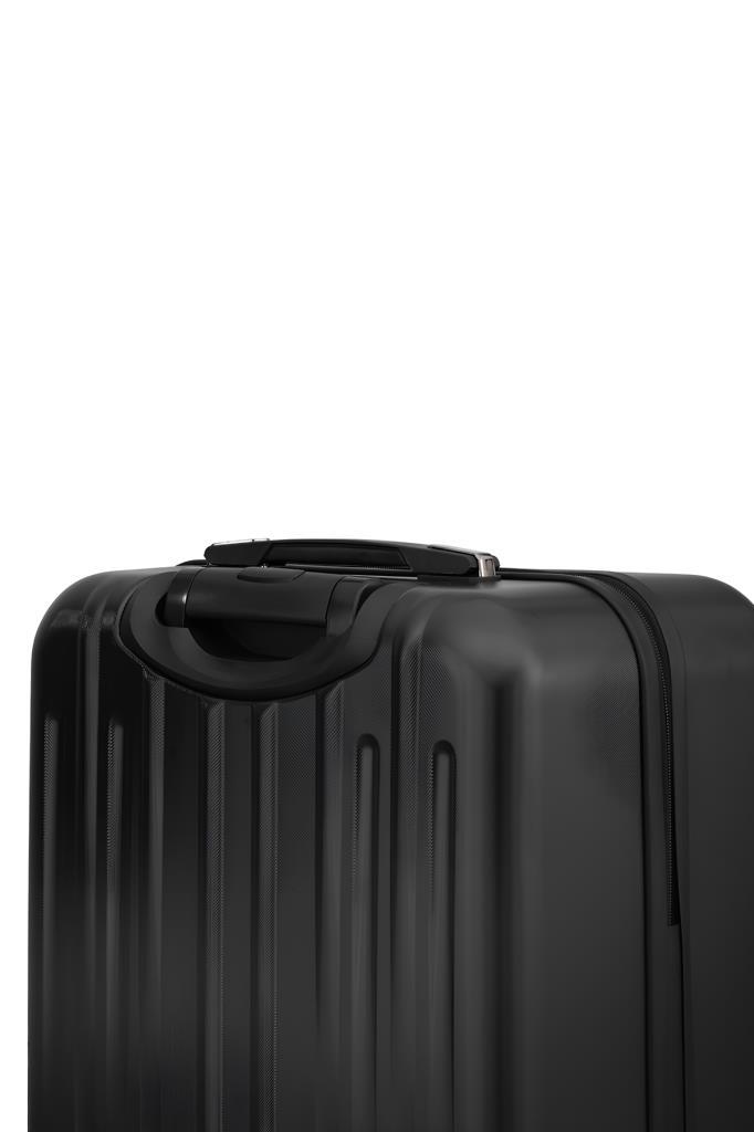 2'li Valiz Seti Polikarbon Büyük Boy – Kabin Boy Valiz Parlak Siyah 1810