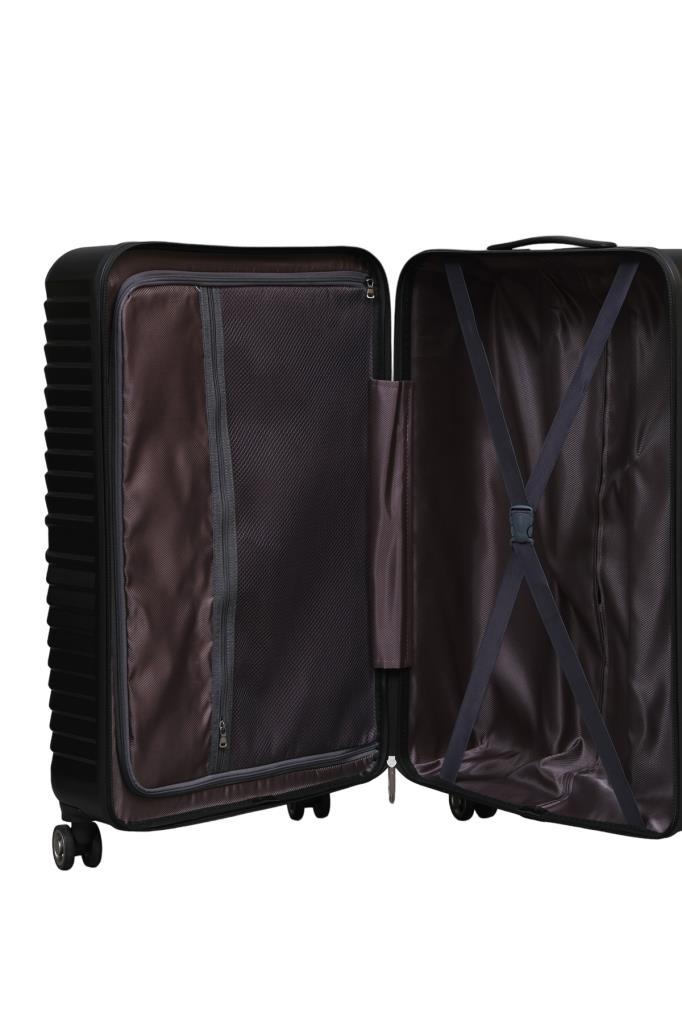 2'li Valiz Seti Polikarbon Büyük Boy – Orta Boy Valiz Siyah 1811