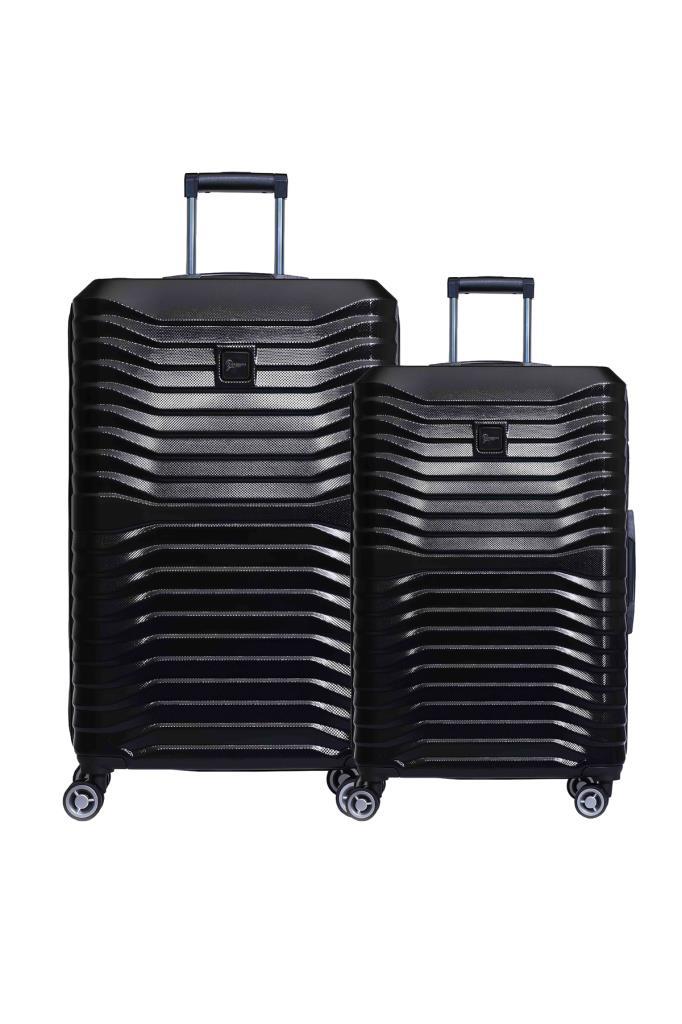 2'li Valiz Seti Polikarbon Büyük Boy – Orta Boy Valiz Siyah 1819