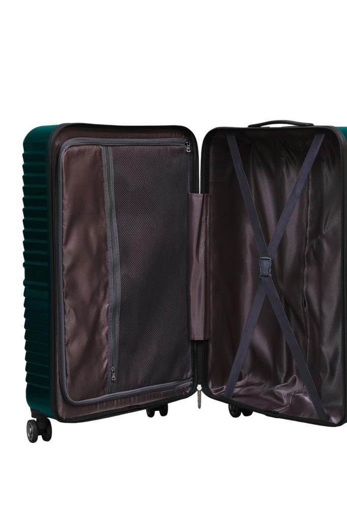 2'li Valiz Seti Polikarbon Büyük Boy – Orta Boy Valiz Petrol 1811