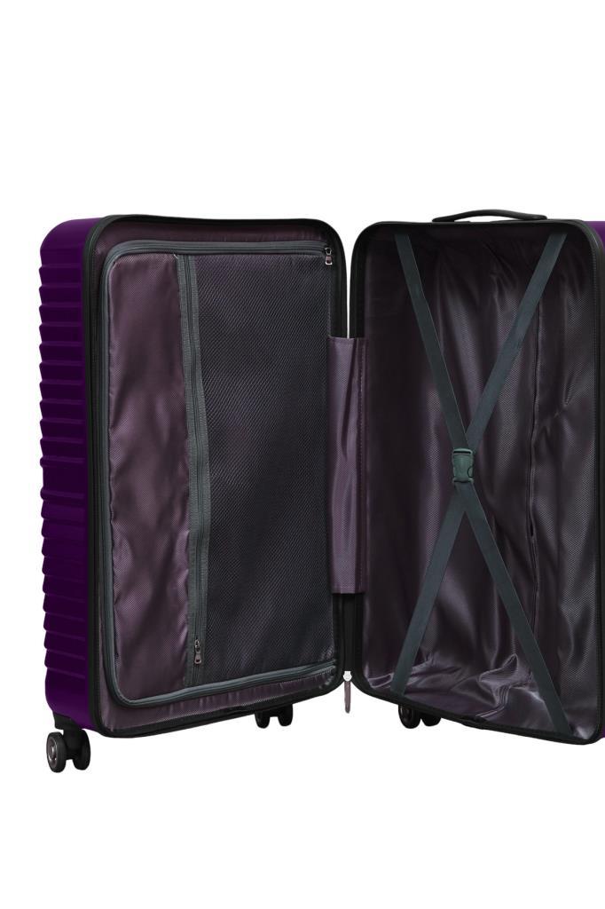 2'li Valiz Seti Polikarbon Büyük Boy – Orta Boy Valiz Mor 1811