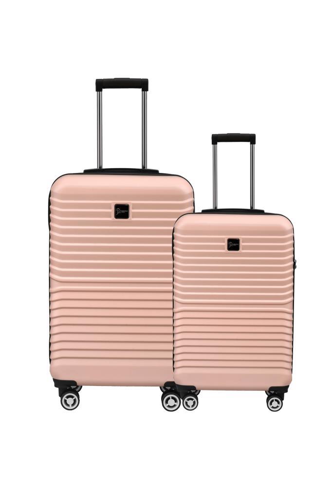 2'li Valiz Seti Polikarbon Orta Boy - Kabin Boy Valiz Pudra 1811