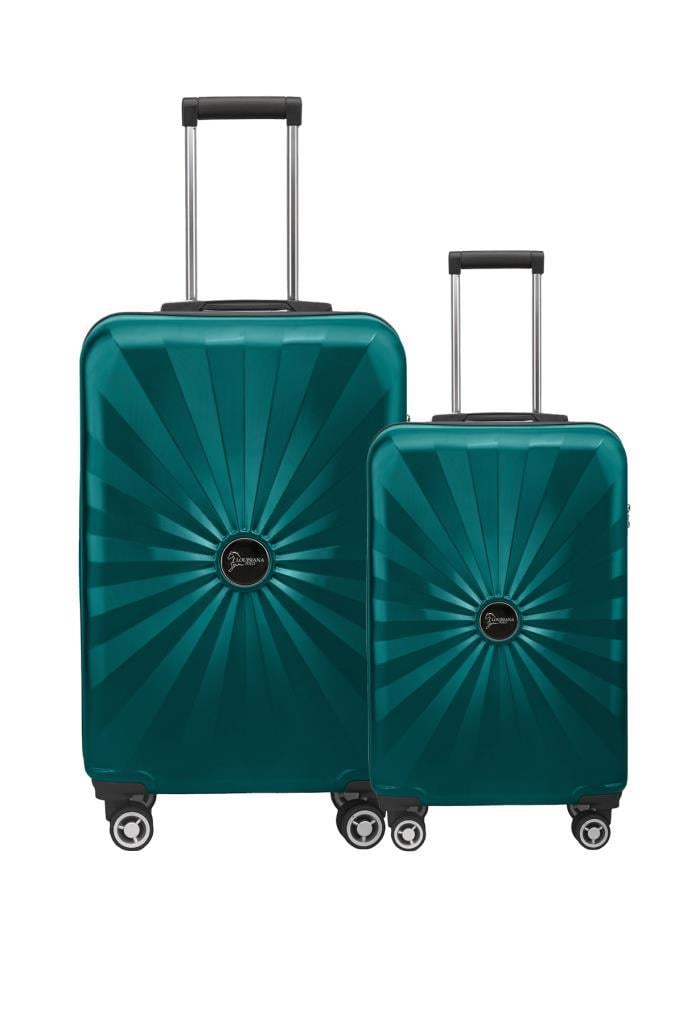 2'li Valiz Seti Polikarbon Orta Boy - Kabin Boy Valiz Petrol 1809
