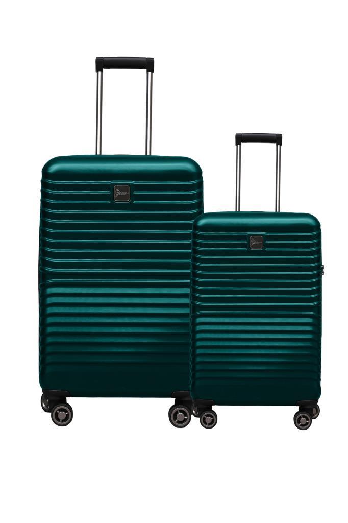 2'li Valiz Seti Polikarbon Orta Boy - Kabin Boy Valiz Petrol 1811