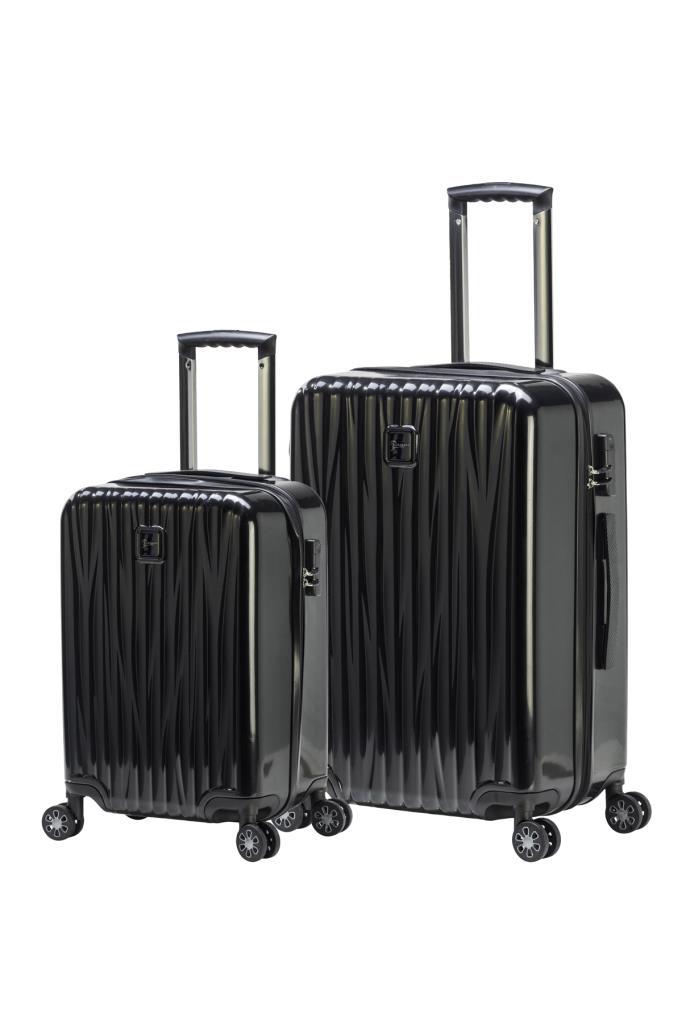 2'li Valiz Seti Polikarbon Orta Boy - Kabin Boy Valiz Siyah 1815