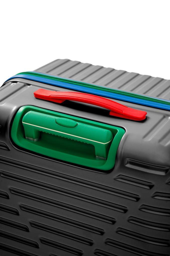 3'lü Valiz Seti %100 Polikarbon Valiz 4x2 Teker Antrasit 1088