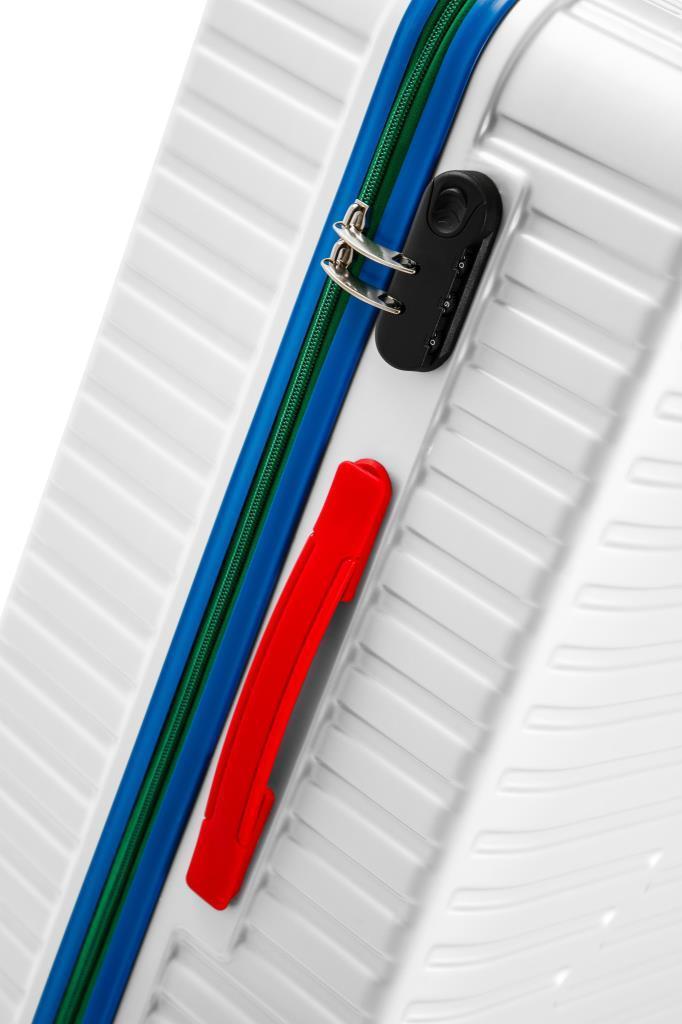 3'lü Valiz Seti %100 Polikarbon Valiz 4x2 Teker Beyaz 1088