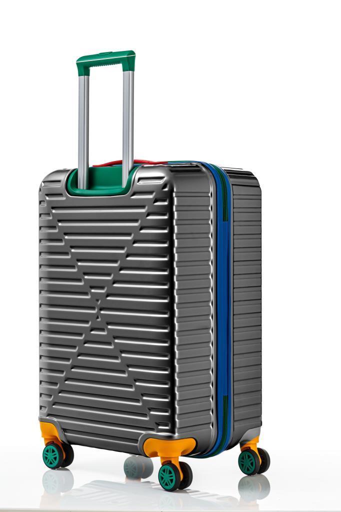 3'lü Valiz Seti %100 Polikarbon Valiz 4x2 Teker Antrasit 1088