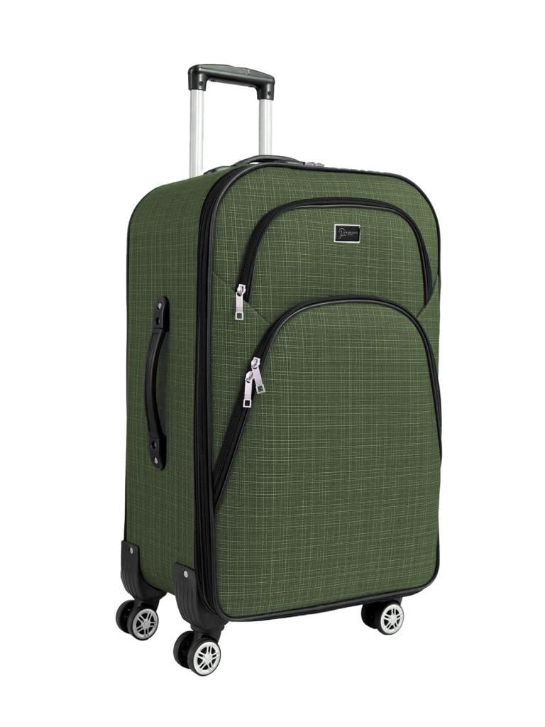 3'lü Valiz Seti 4 Teker Kumaş Valiz Haki 1081