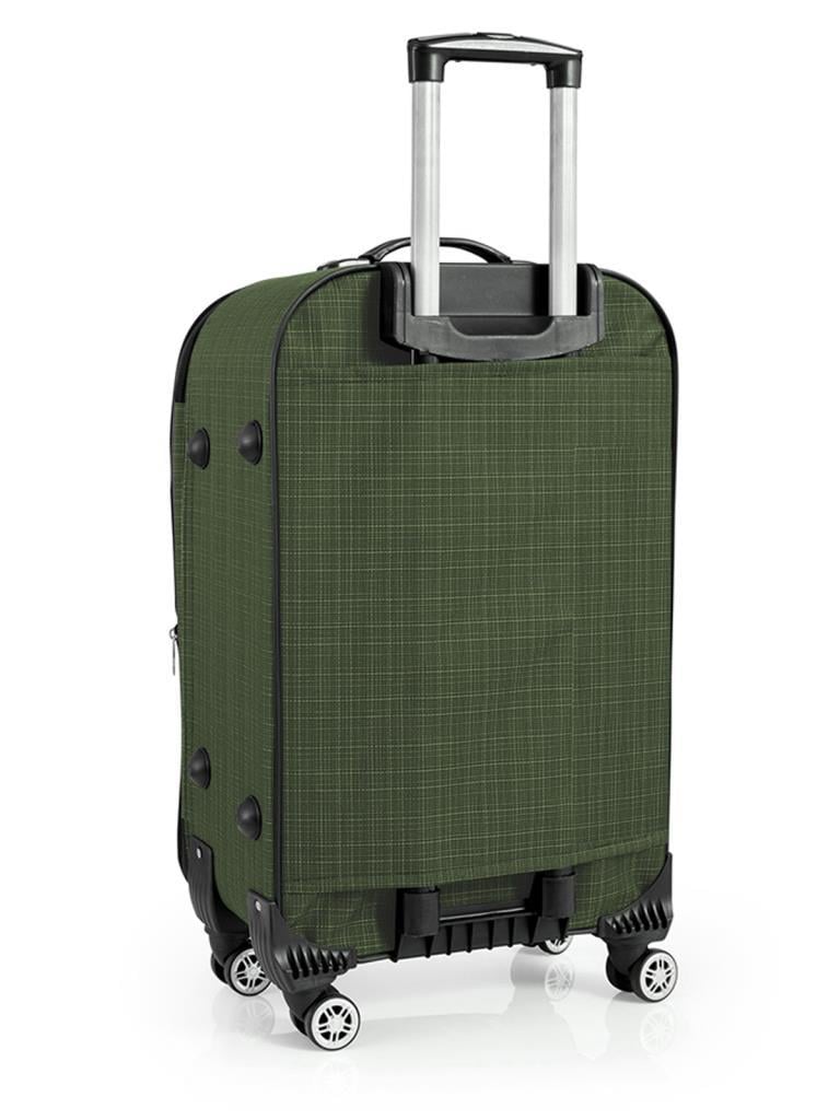 3'lü Valiz Seti 4 Teker Kumaş Valiz Haki 1081