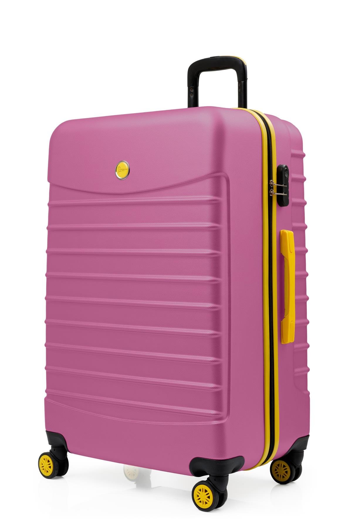3'lü Valiz Seti Büyük Boy - Orta Boy - Kabin Boy Pembe 1168