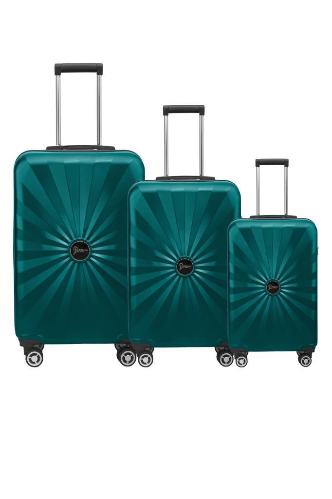 3'lü Valiz Seti Polikarbon Valiz 4x2 Teker Petrol 1809