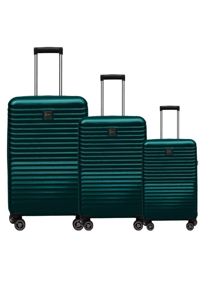 3'lü Valiz Seti Polikarbon Valiz 4x2 Teker Petrol 1811