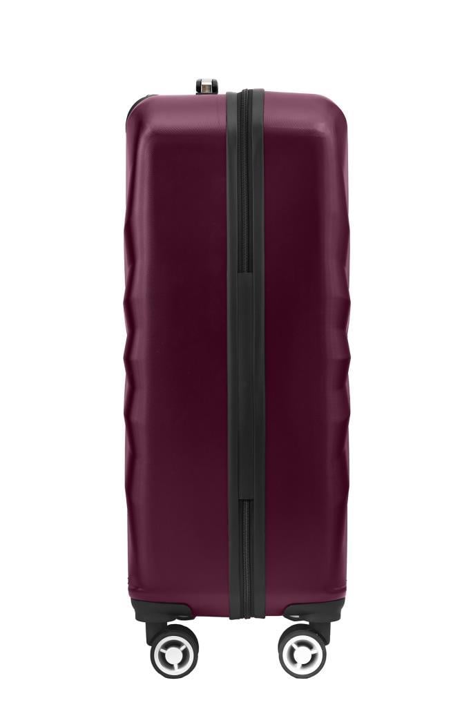 3'lü Valiz Seti Polikarbon Valiz 4x2 Teker Bordo 1809