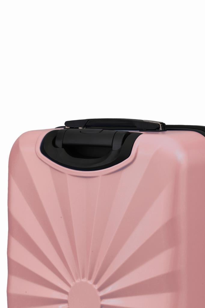 3'lü Valiz Seti Polikarbon Valiz 4x2 Teker Rose 1809