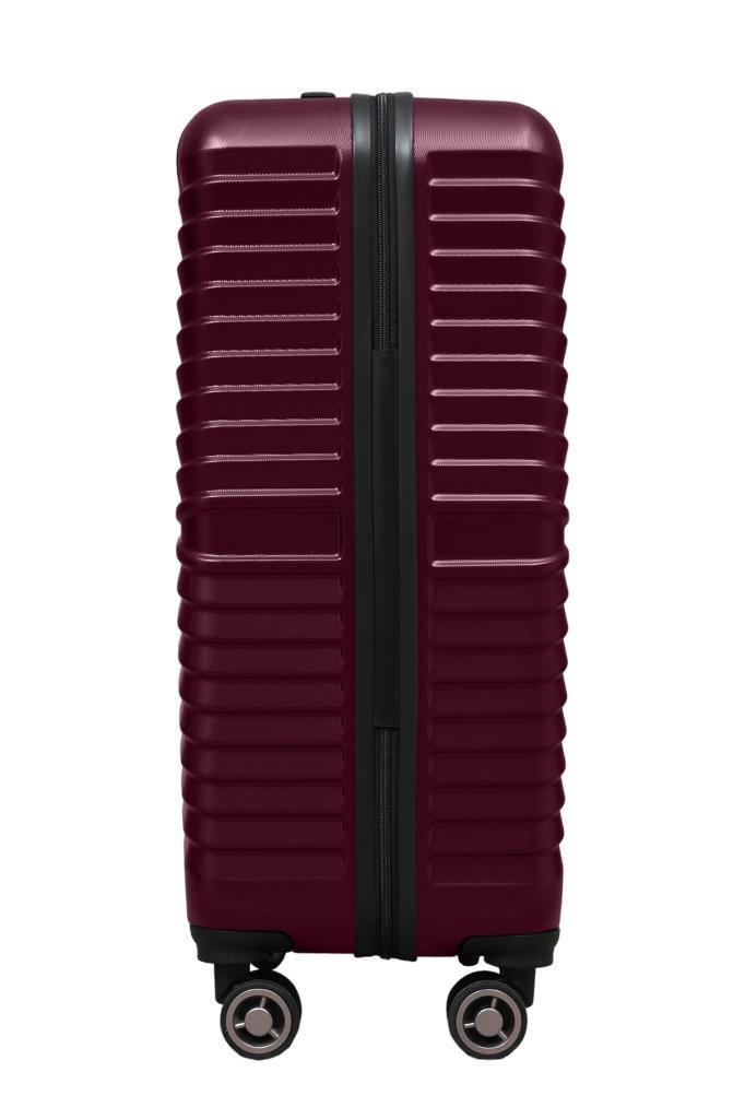 3'lü Valiz Seti Polikarbon Valiz 4x2 Teker Bordo 1811