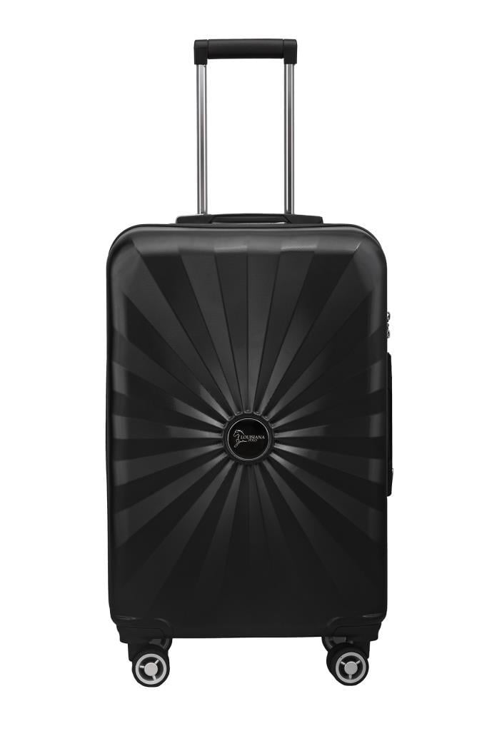 3'lü Valiz Seti Polikarbon Valiz 4x2 Teker Siyah 1809