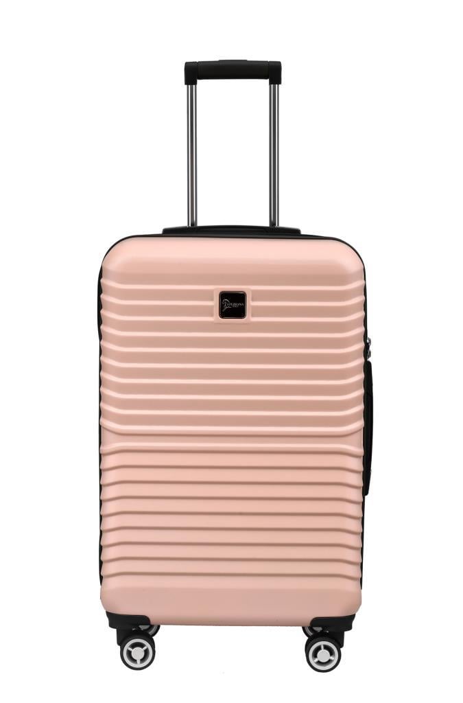 3'lü Valiz Seti Polikarbon Valiz 4x2 Teker Pudra 1811