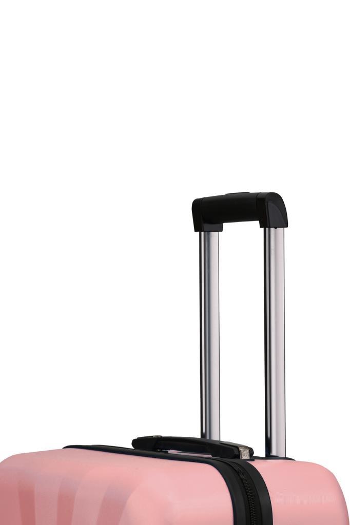3'lü Valiz Seti Polikarbon Valiz 4x2 Teker Rose 1809