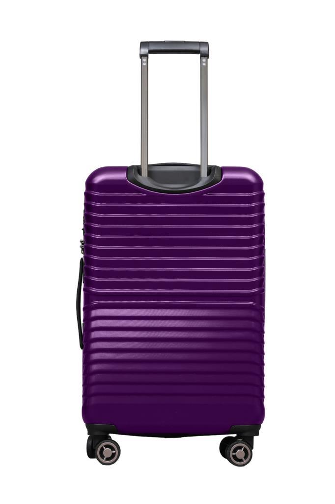 3'lü Valiz Seti Polikarbon Valiz 4x2 Teker Mor 1811