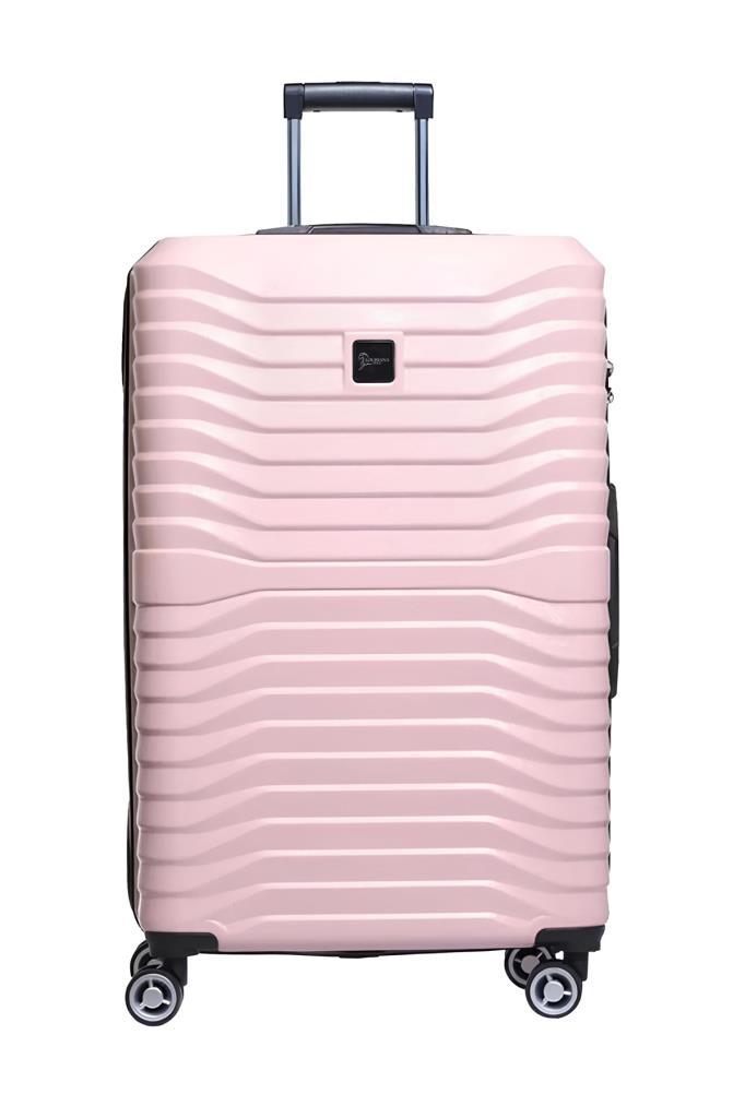 3'lü Valiz Seti Polikarbon Valiz 4x2 Teker Pudra 1819