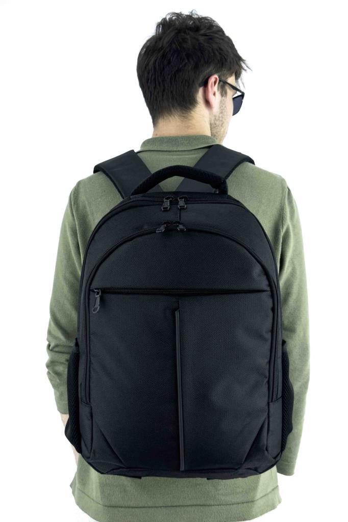 4 Bölmeli Okul Sırt Çantası (Laptop Bölmeli) Siyah 2120