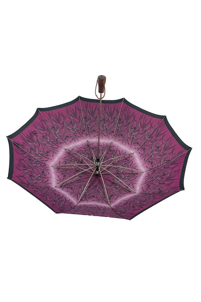 April Lüx Şemsiye Gri Desenli Mor 32-L